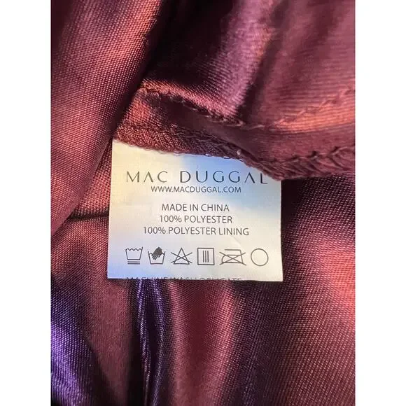 Leena for Mac Duggal Floral Chiffon Red Gown From Rent The Runway Size: XS 0 - Picture 12 of 13